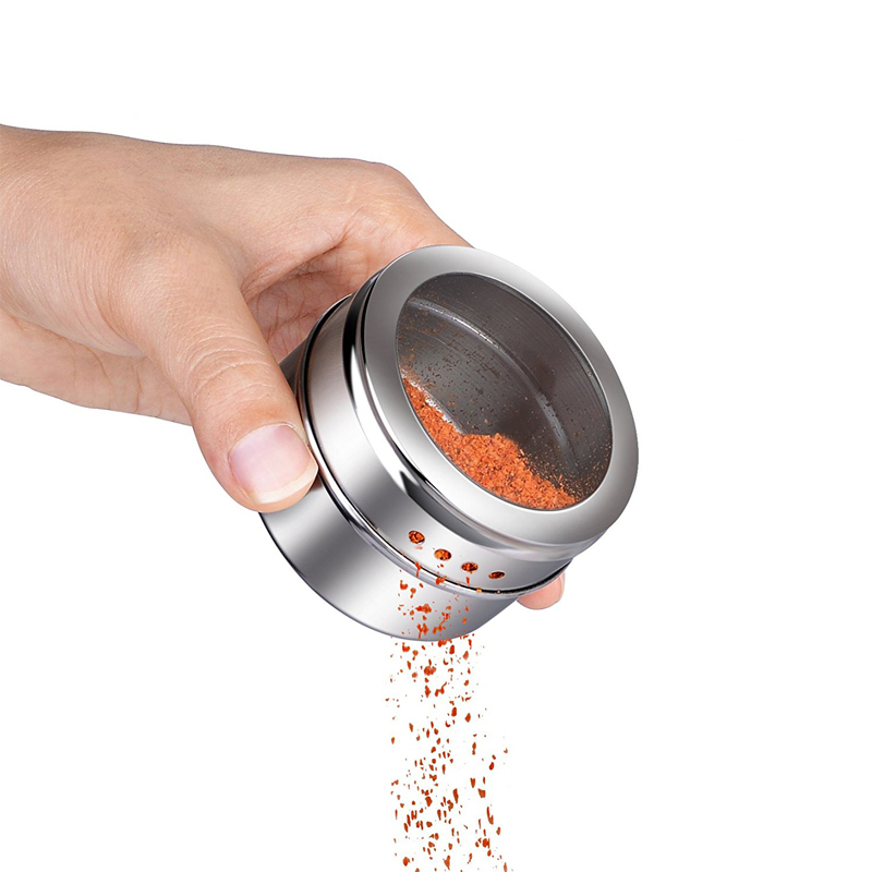 Spice Jar Labels - LMETJMA Magnetic Spice Tins Stainless Steel