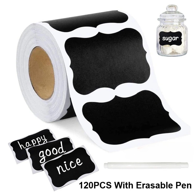 Spice Jar Labels - 120PCS/Roll Removable Spice Sticker with Erasable