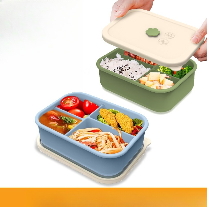 Meal Prep Diet - Microwave Safe Silicone Lunch Box Divided