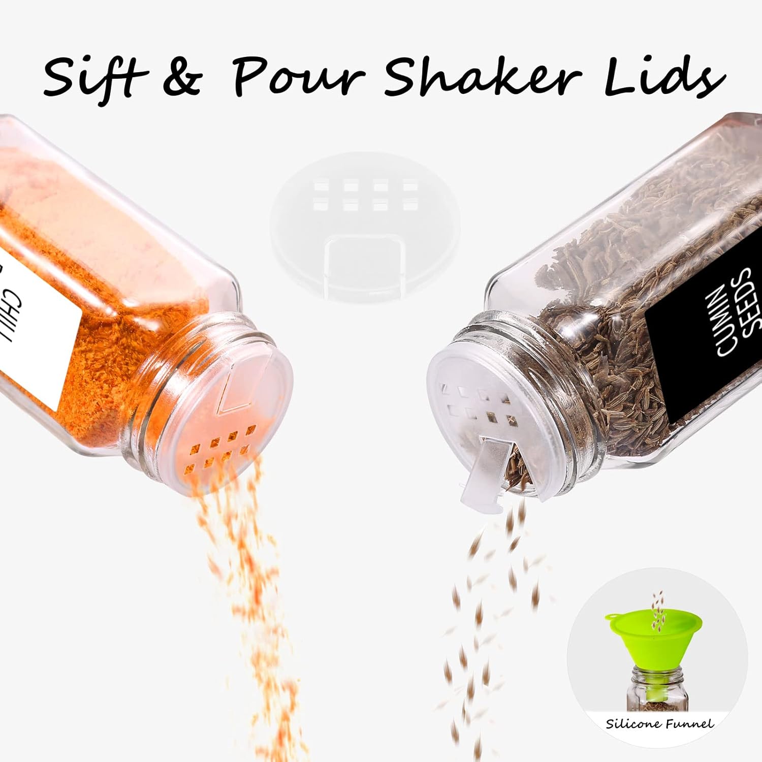 12Pcs Glass Spice Jars with La - Spice Jar Labels recension och pris