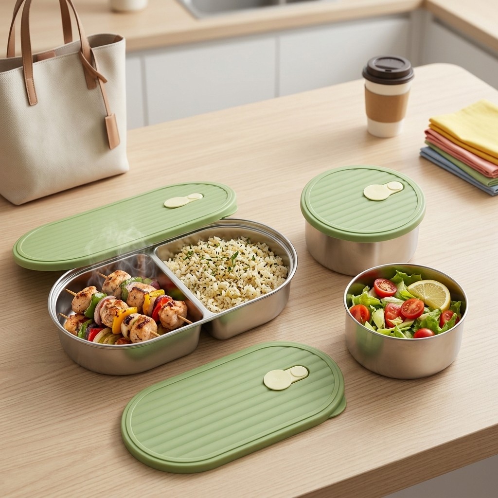 Microwavable 304 Stainless Ste - Meal Prep Meal Ideas recension och pris