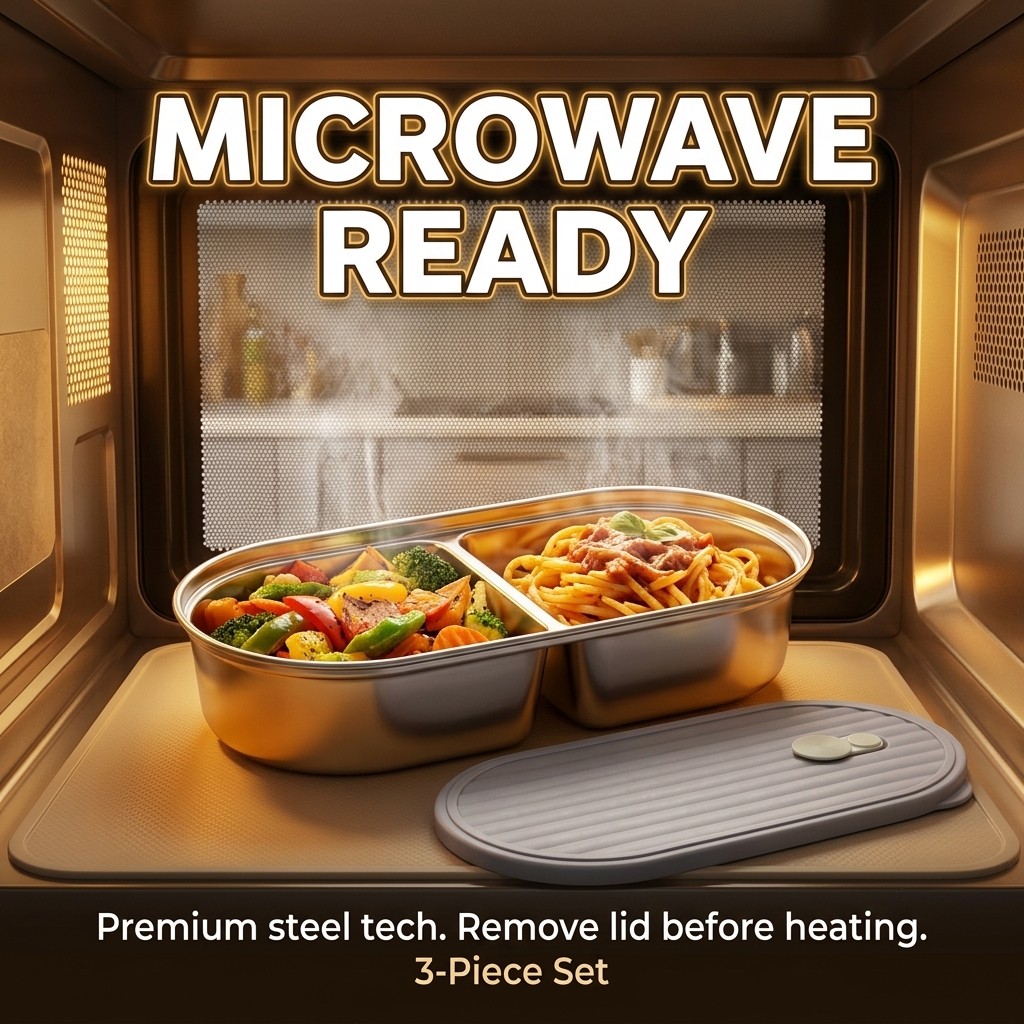 Microwavable 304 Stainless Ste - Meal Prep Meal Ideas recension och pris