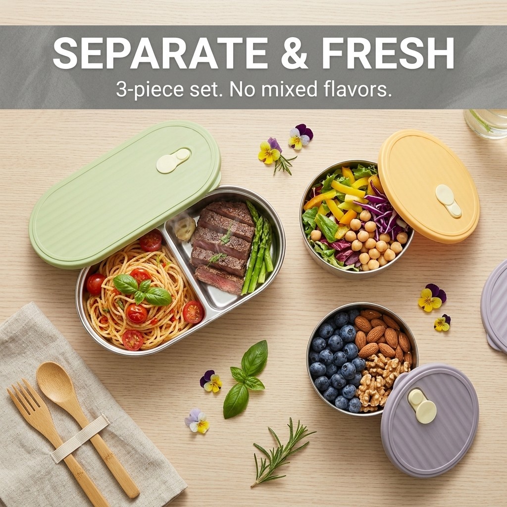 Microwavable 304 Stainless Ste - Meal Prep Meal Ideas recension och pris