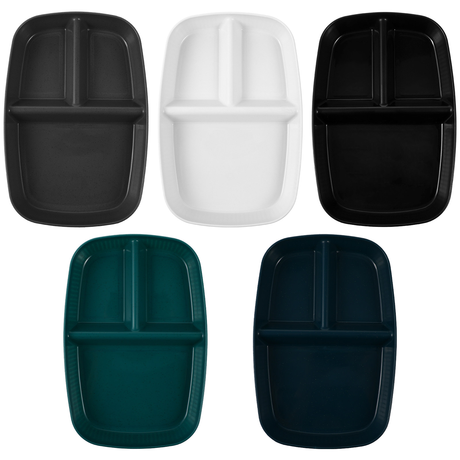 5Pcs Divided Dinner Plates Por - Meal Prep Diet recension och pris