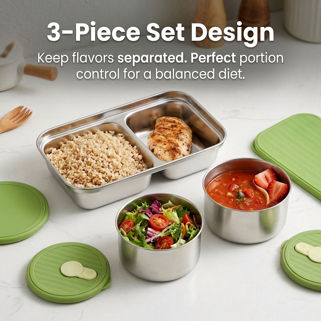 Microwave Safe 304 Stainless S - Meal Prep Meal Ideas recension och pris