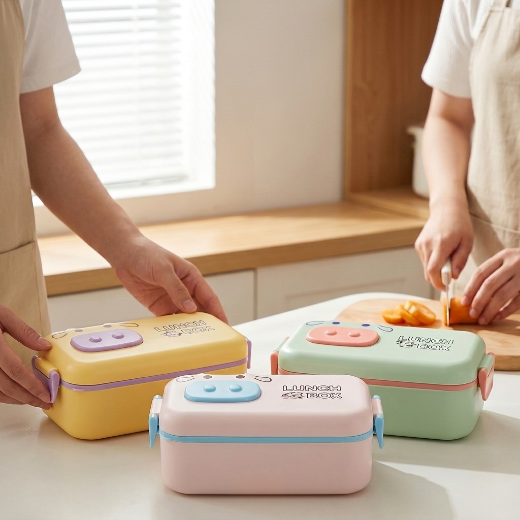 Kawaii Plastic Bento Box for K - Meal Prep Meal Ideas recension och pris