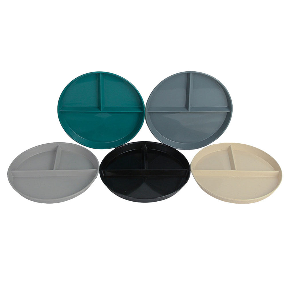 5Pcs Sectioned Plates Round Di - Meal Prep Diet recension och pris
