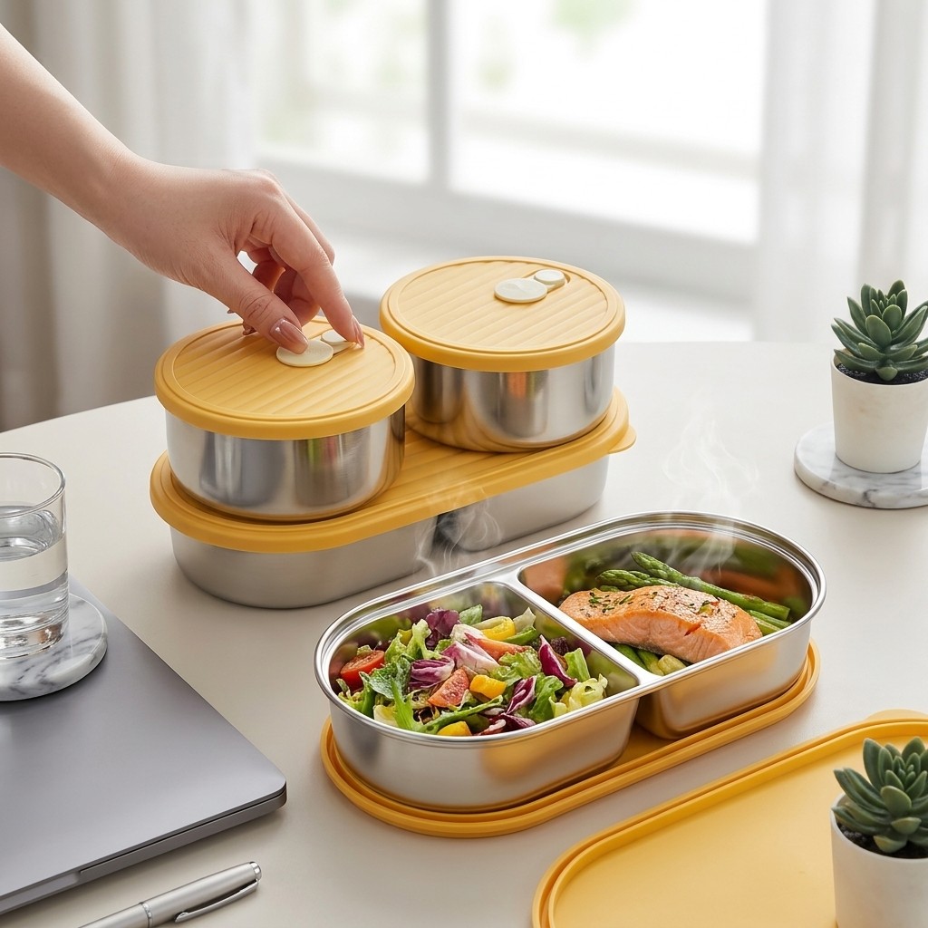 Microwavable 304 Stainless Ste - Meal Prep Meal Ideas recension och pris