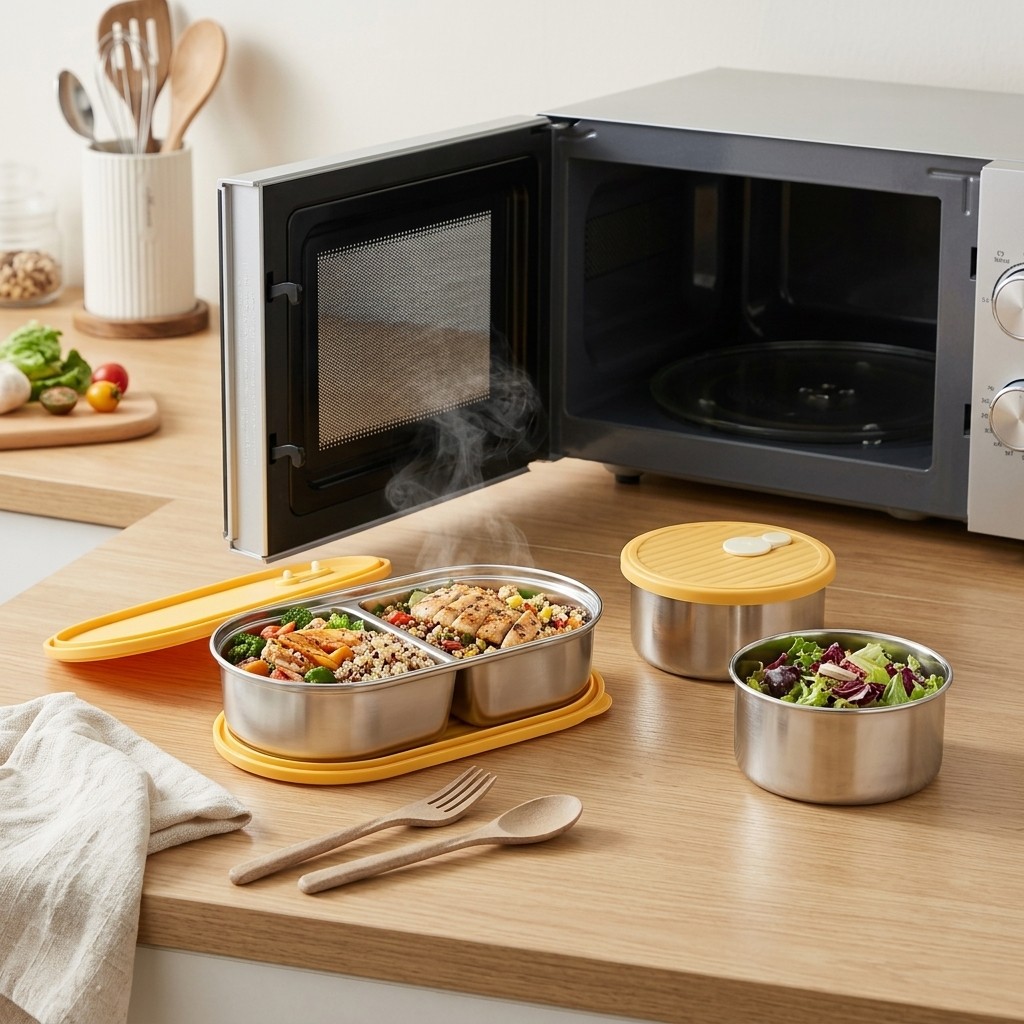 Microwavable 304 Stainless Ste - Meal Prep Meal Ideas recension och pris