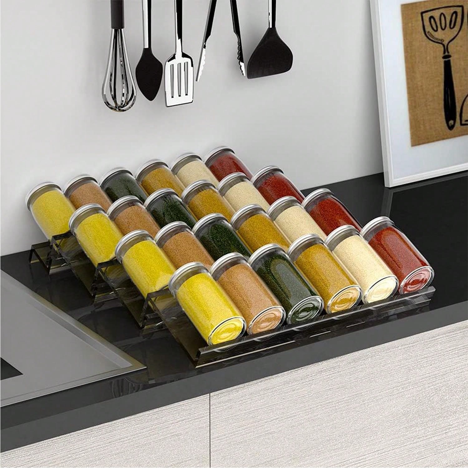 4/2 Layer Spice Drawer Organiz - Spice Jar Labels recension och pris