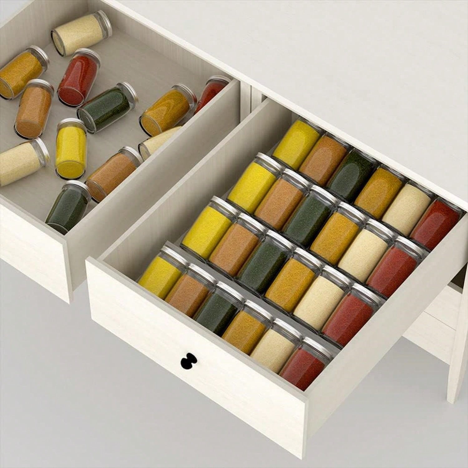 4/2 Layer Spice Drawer Organiz - Spice Jar Labels recension och pris