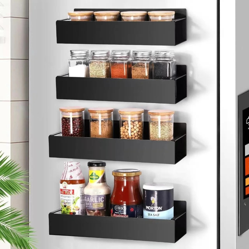 2 Pack Black Magnetic Spice Ra - Spice Jar Labels recension och pris