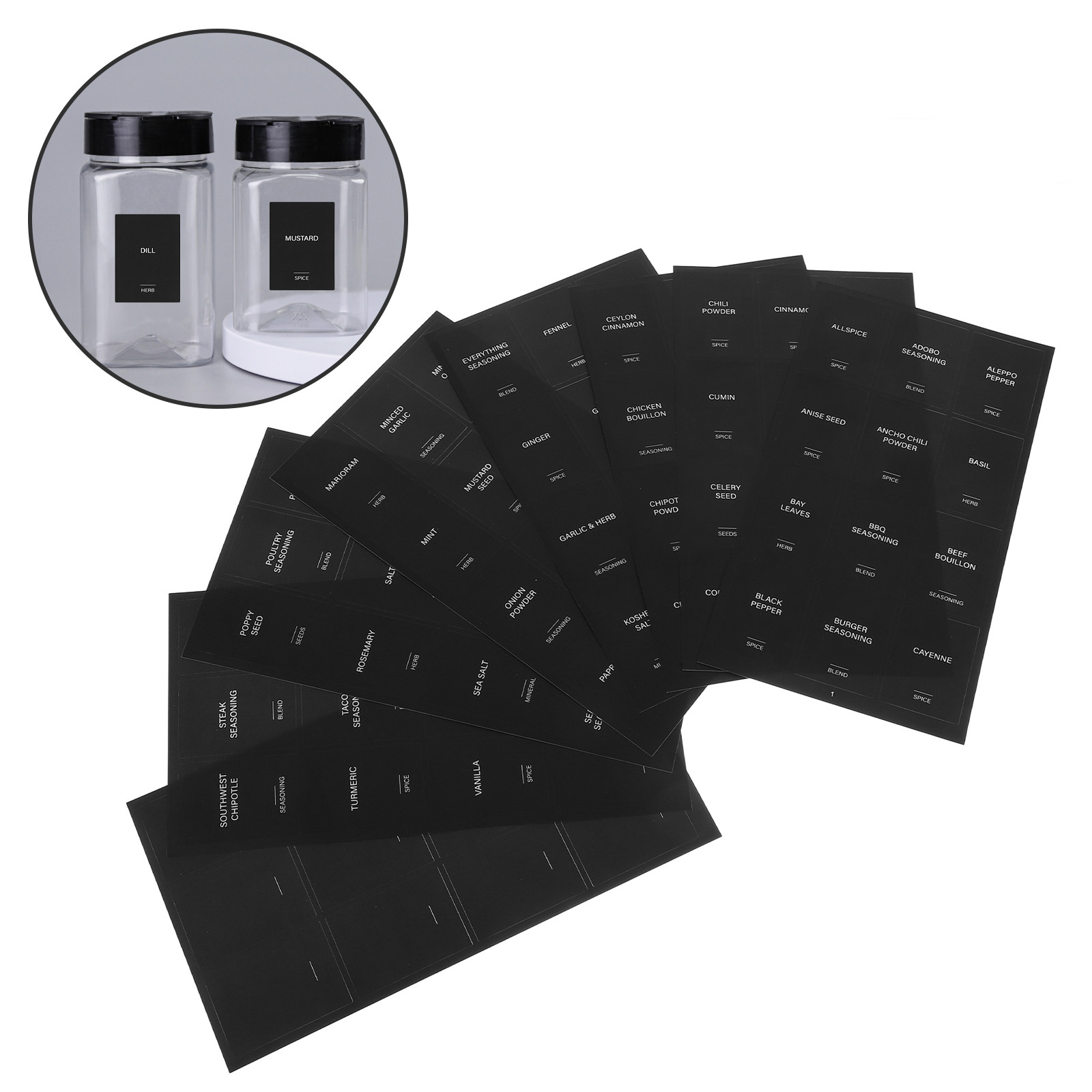 32Pcs Waterproof Self-Adhesive - Spice Jar Labels recension och pris