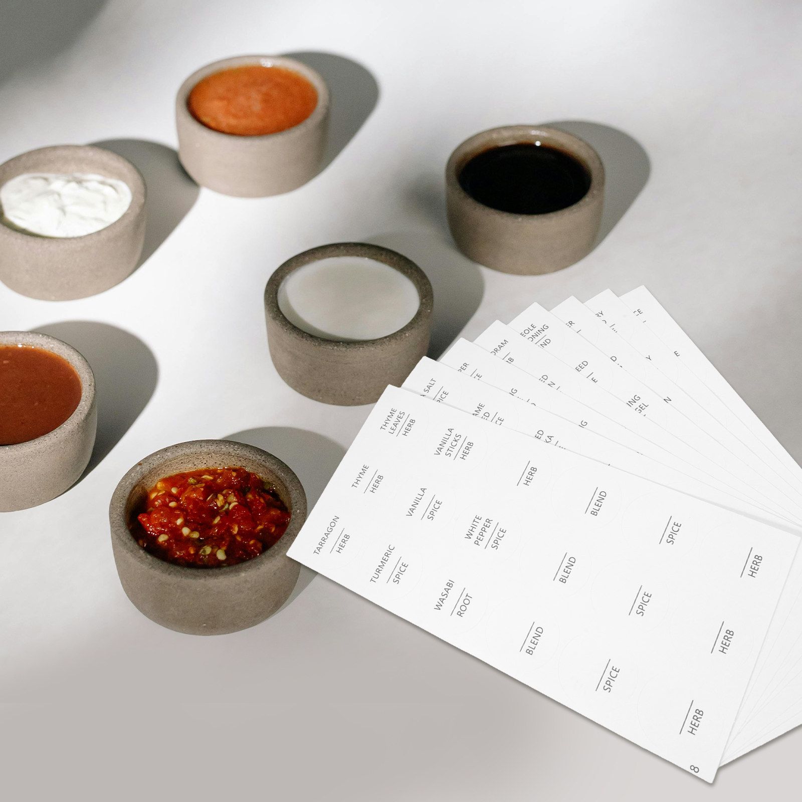 8 Sheets Waterproof Minimalist - Spice Jar Labels recension och pris