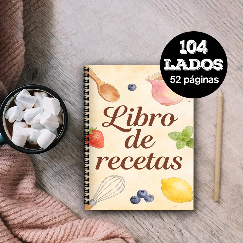 A5 Paper Spanish Recipe Book,  - Meal Prep Recipes Healthy recension och pris