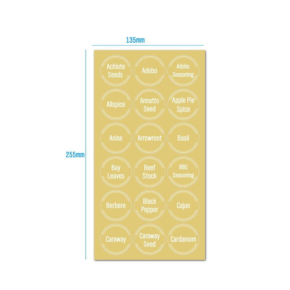 144 Pcs/set Transparent Spice  - Spice Jar Labels recension och pris