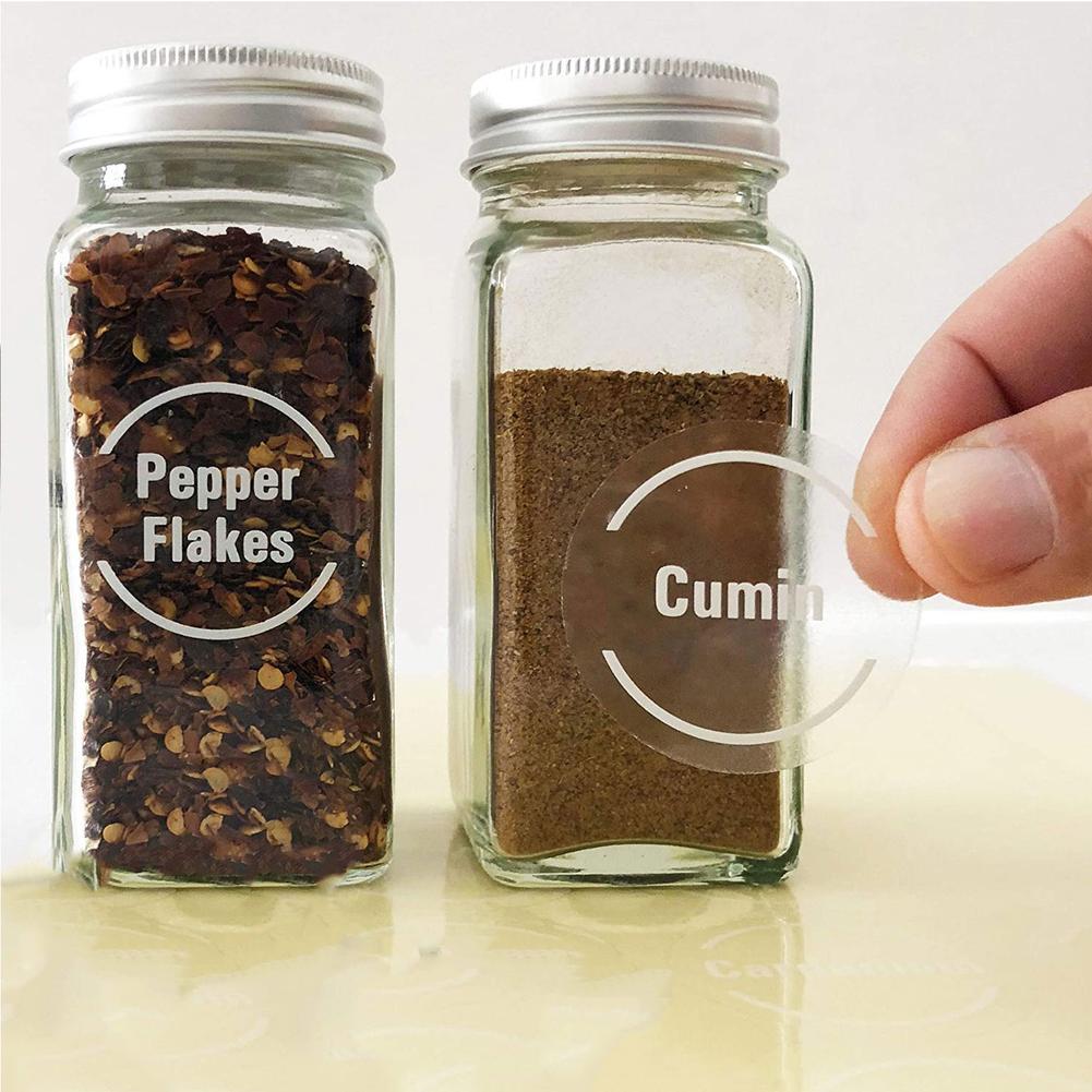 144 Pcs/set Transparent Spice  - Spice Jar Labels recension och pris