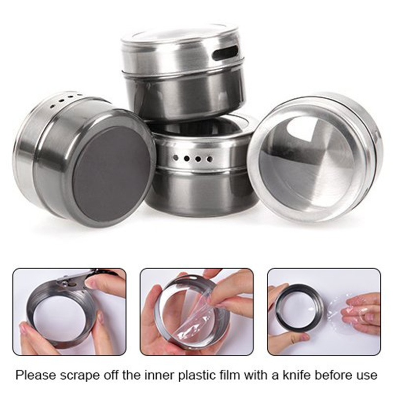 LMETJMA Magnetic Spice Tins St - Spice Jar Labels recension och pris