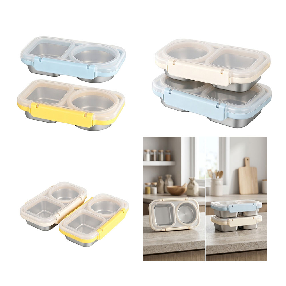 2 Pack 400ml Stainless Steel L - Meal Prep Gym recension och pris