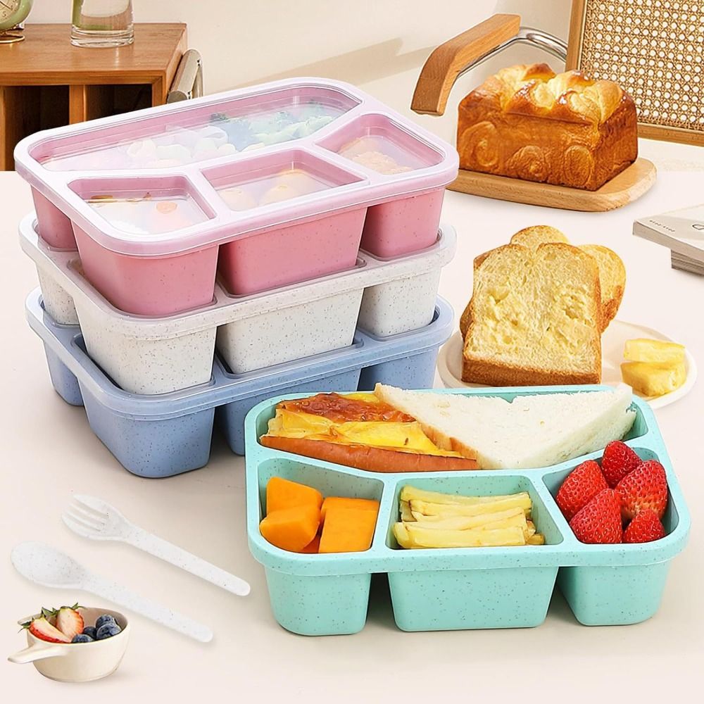 4 Compartments Kids Bento Box  - Meal Prep Meal Ideas recension och pris