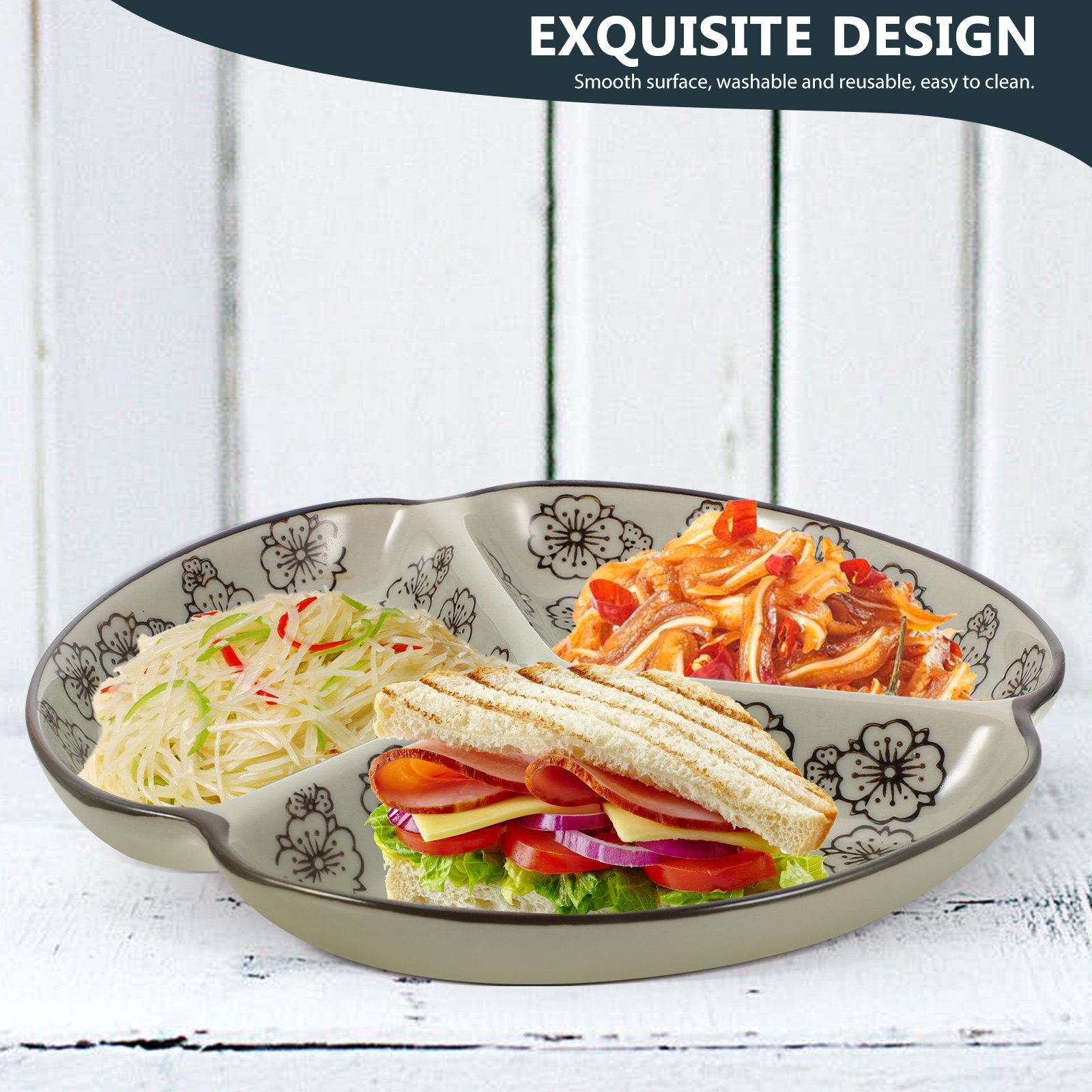 Divided Dinner Plate 3-Section - Meal Prep Diet recension och pris