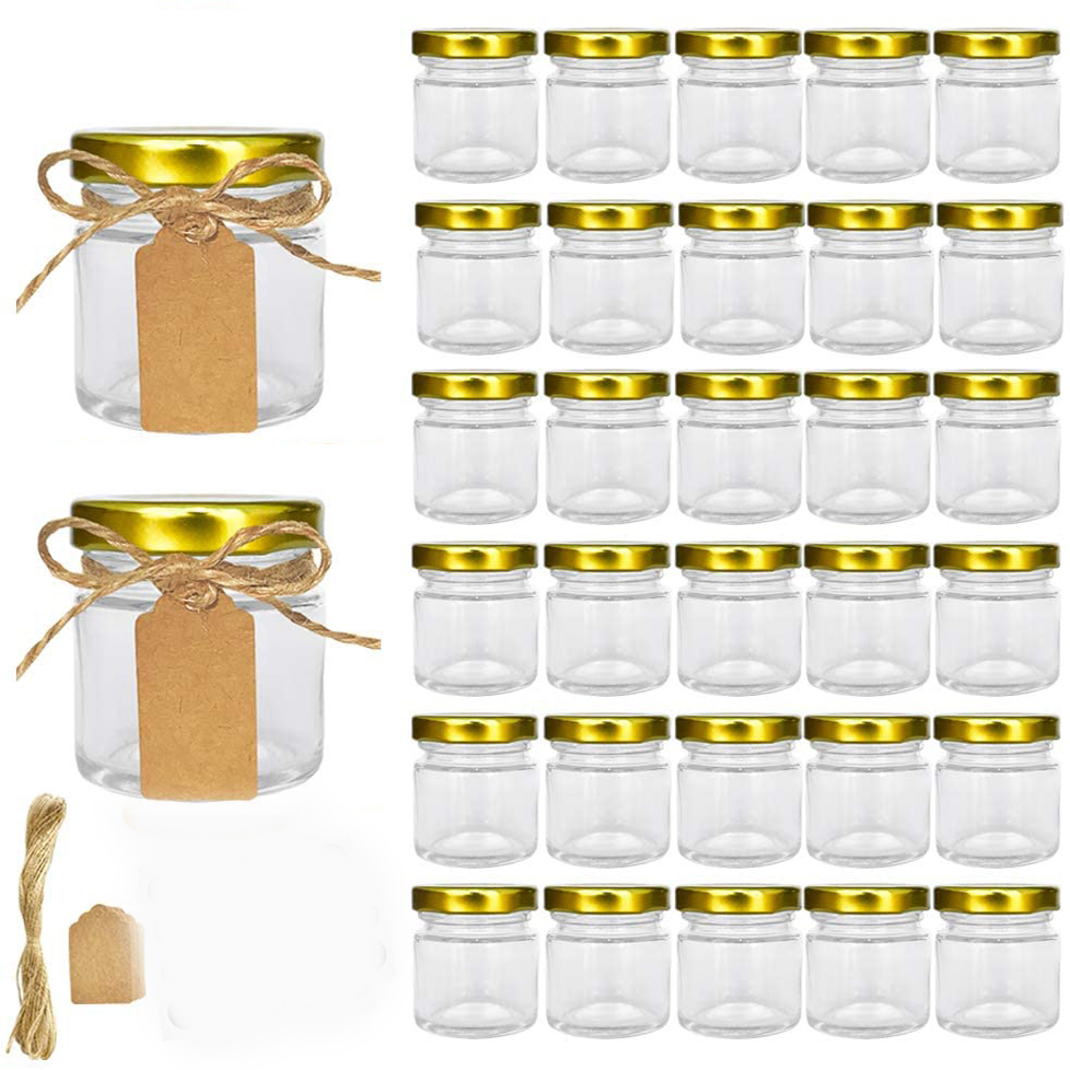 Glass Jars with Gold Lids, Min - Spice Jar Labels recension och pris