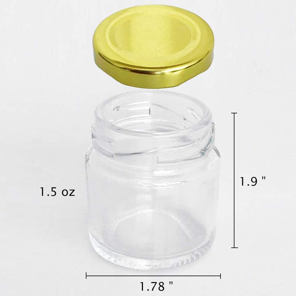 Glass Jars with Gold Lids, Min - Spice Jar Labels recension och pris