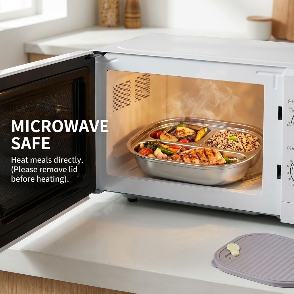 Microwave Safe 304 Stainless S - Meal Prep Diet recension och pris