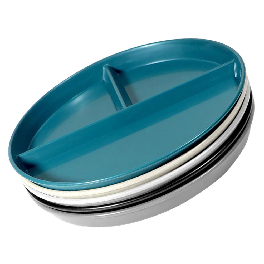 5Pcs Sectioned Plates Round Di - Meal Prep Diet recension och pris