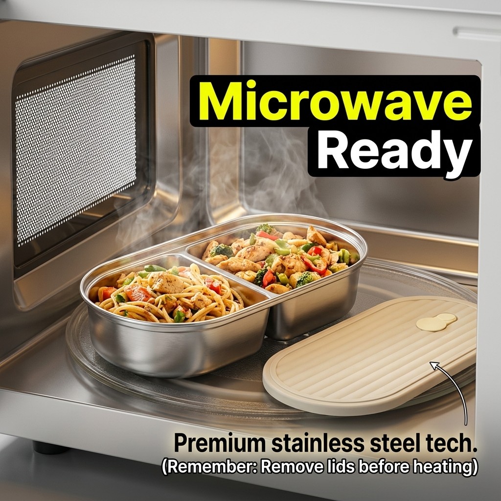 Microwave Safe 304 Stainless S - Meal Prep Meal Ideas recension och pris