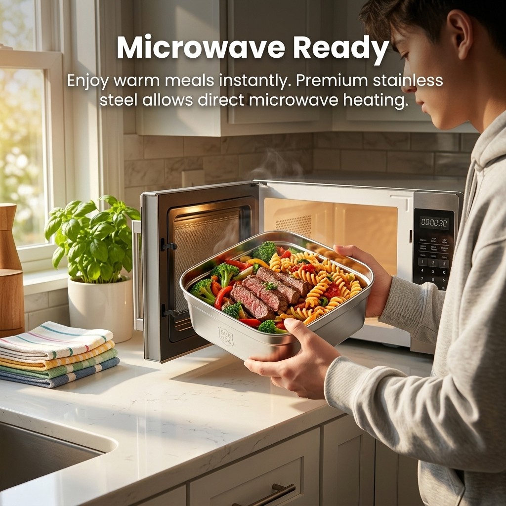 Microwavable 304 Stainless Ste - Meal Prep Meal Ideas recension och pris