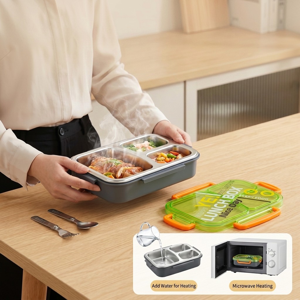 Microwavable 304 Stainless Ste - Meal Prep Meal Ideas recension och pris