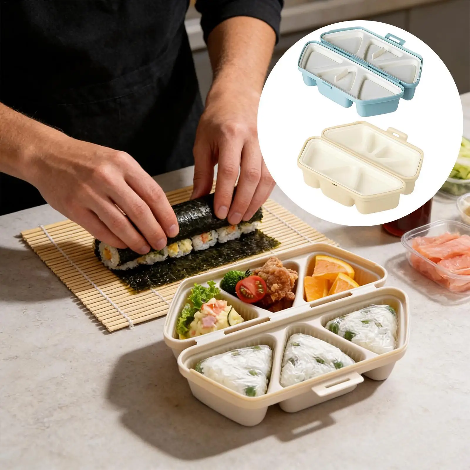 Sushi Mold Maker 6 Cavity Tria - Meal Prep Onigiri recension och pris