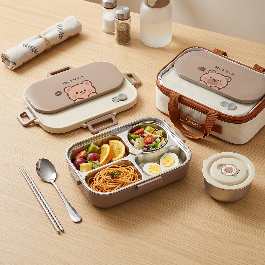 304 Stainless Steel Bento Box  - Meal Prep Meal Ideas recension och pris