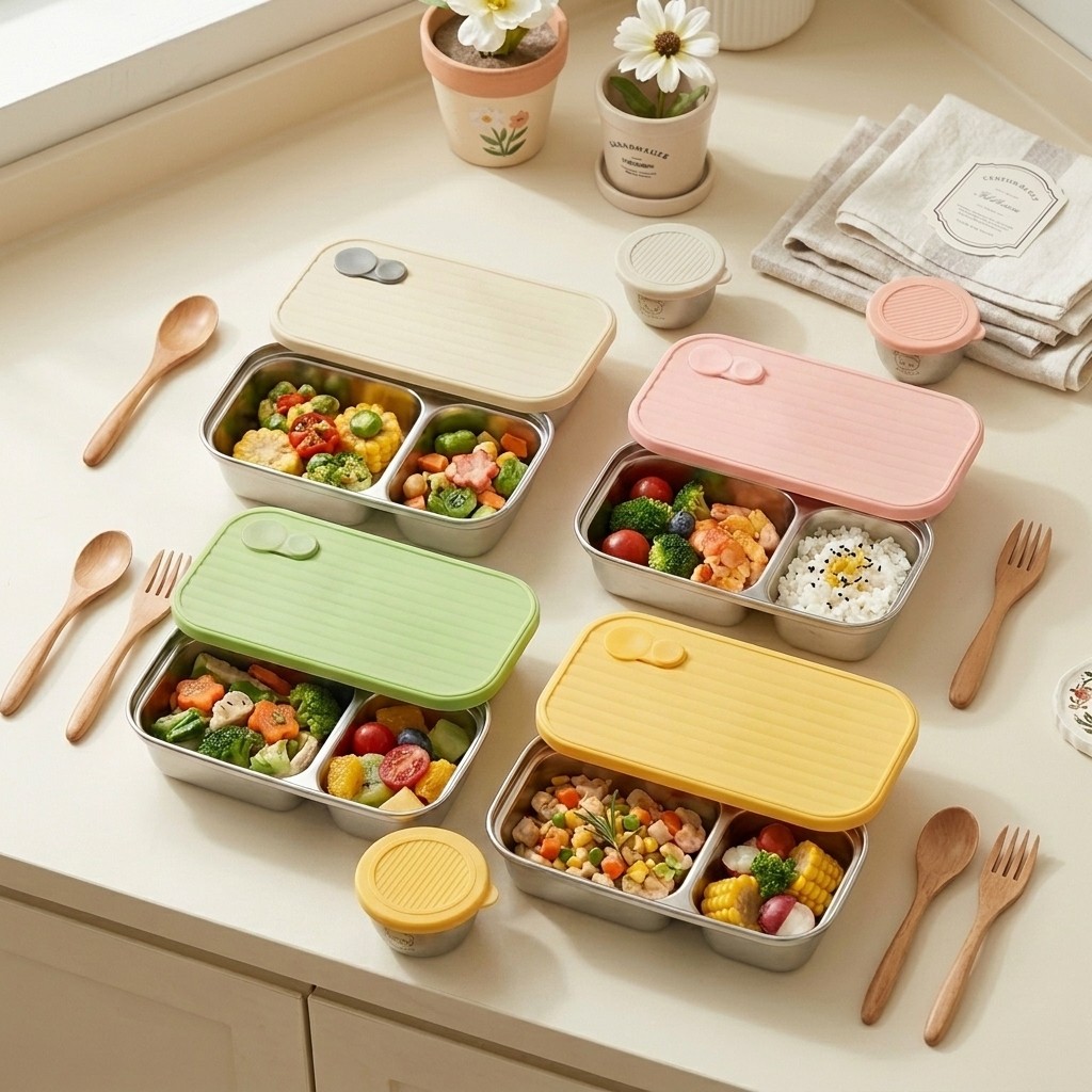 304 Stainless Steel Bento Box  - Meal Prep Meal Ideas recension och pris