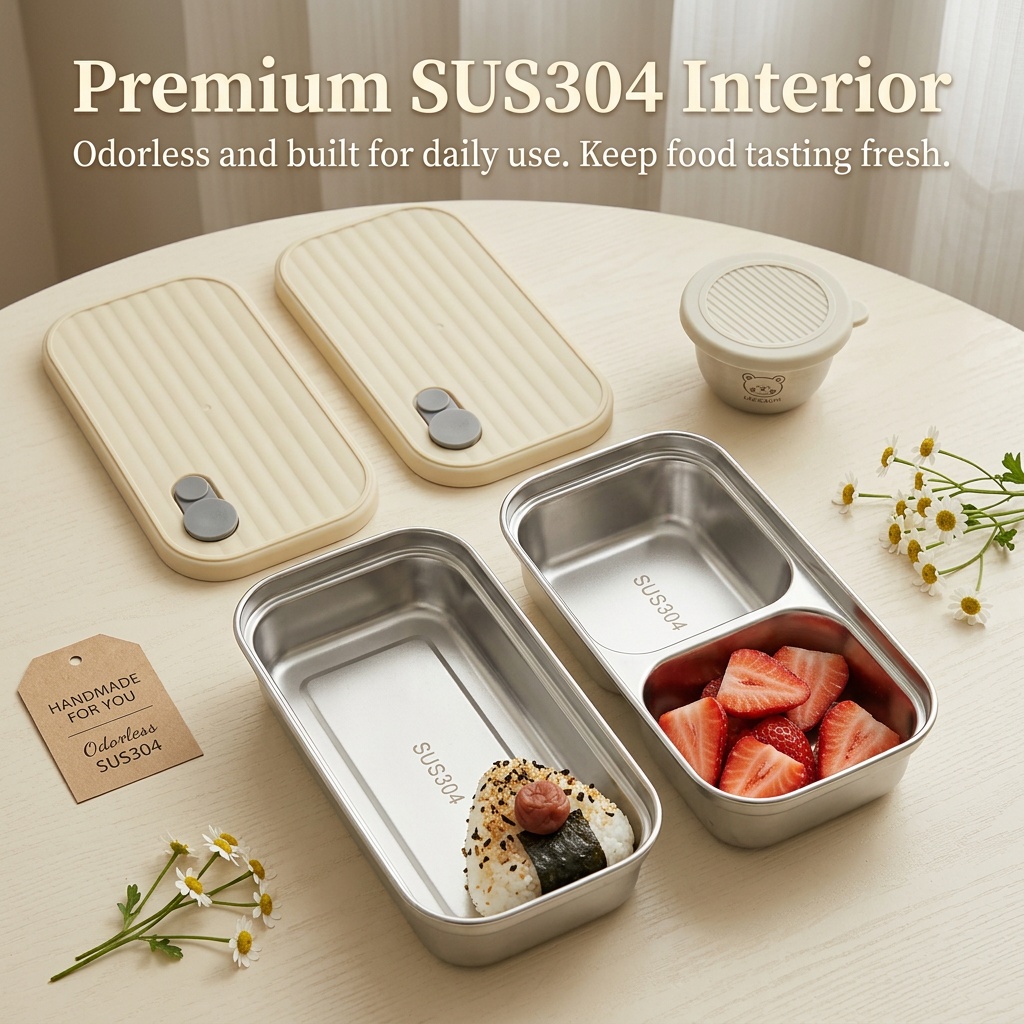304 Stainless Steel Bento Box  - Meal Prep Meal Ideas recension och pris